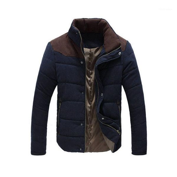 

winter jacket men warm casual parkas outwear comfortable down jackets cotton stand collar coats male overcoat outerwear clothing1, Tan;black