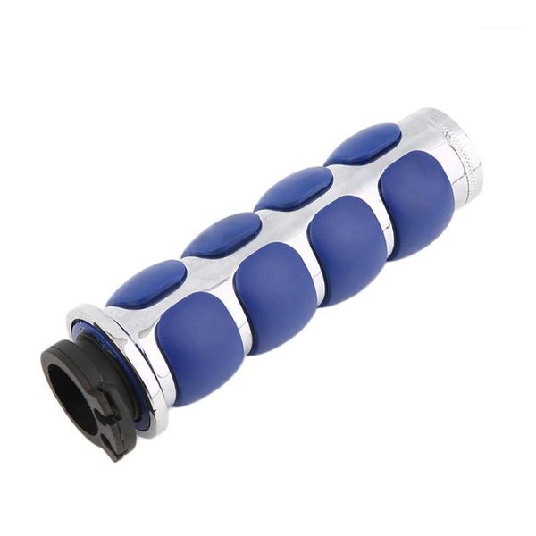 

new style sports motorcycle aluminum rubber gel hand grips handle blue1