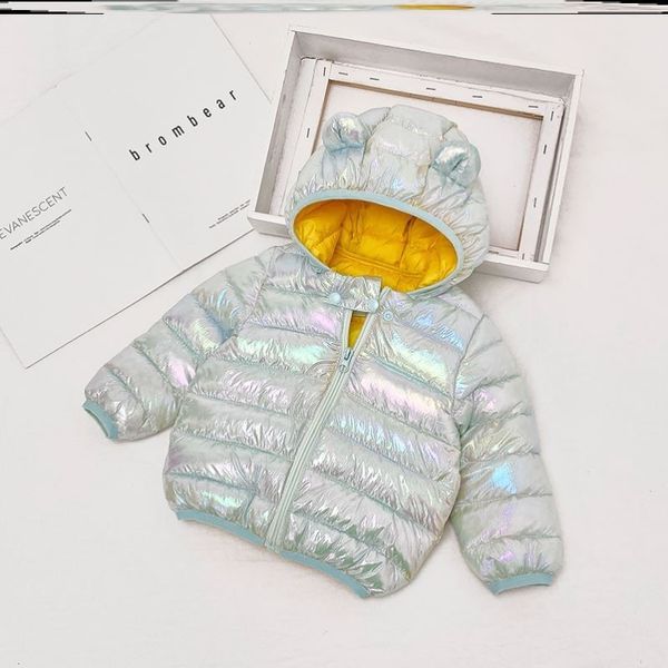 

winter round neck baby cotton padded jacket korean version of children's short zipper sweater cotton jacket jacket children's thin, Blue;gray