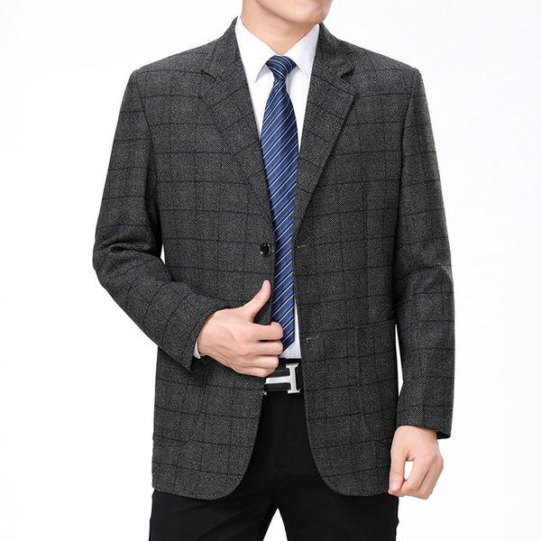 

spring new autumn middle-aged and old-age classic casual high-end suit jacket jackets hs7l, Black;brown