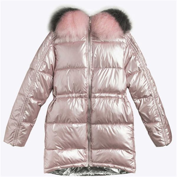 

big fur collar women's parkas 2020 new winter female down cotton long coats thick glossy overcoats trendy ladies hooded, Black