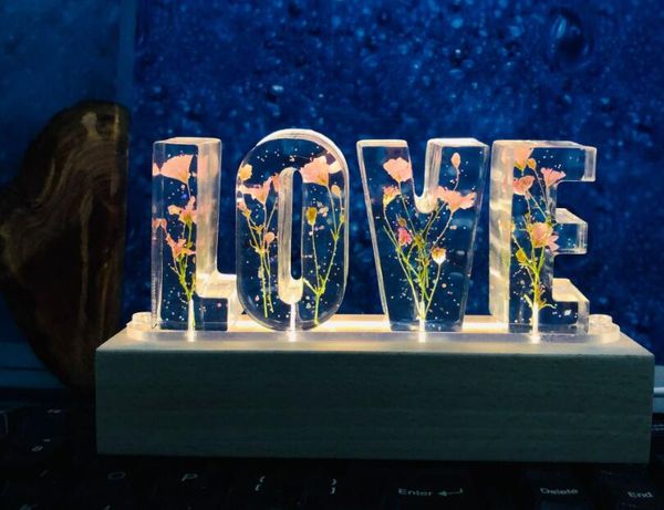 

eternal dried flower usb light love letter led dried floral rose lamp lover wife girlfriend valentine's day anniversary gift