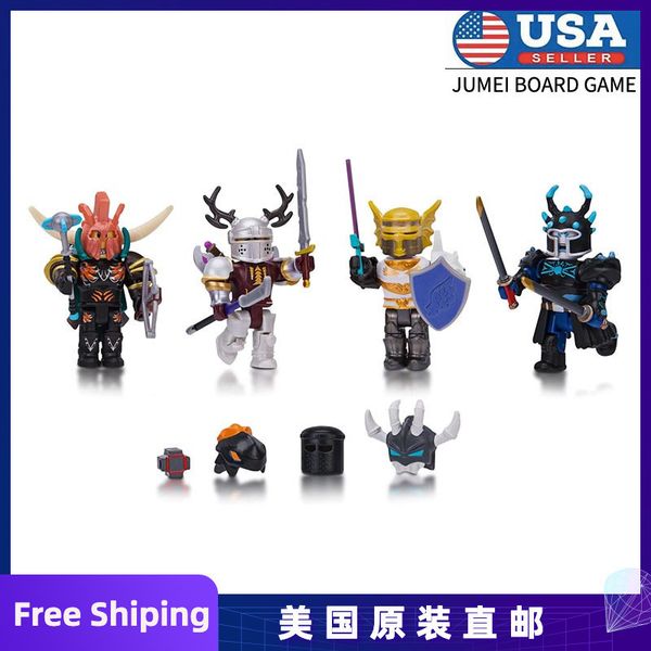 

iju4hroblox action 4-piece collection doll model handmade toy ornaments optional9kjyu, Silver