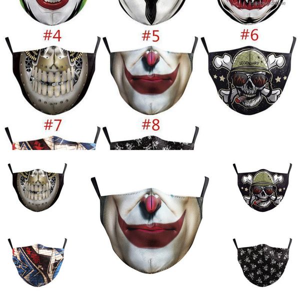 

masquerade designer digital halloween fashion men print masks party joker face igqk
