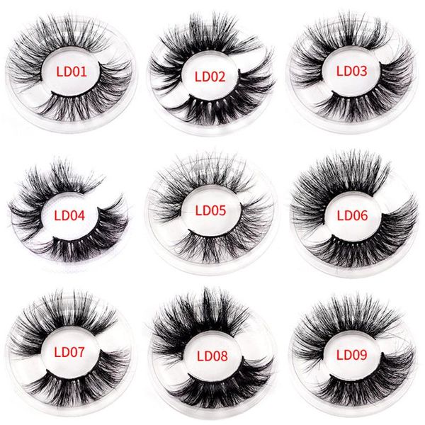 

false eyelashes 30/50pcs 25mm mink lashes wholesale mix ld series 5d cruelty soft just tray without box