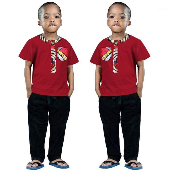 

ethnic clothing robe africaine africa bazin riche african dresses for in time-limited cotton boys 2021 fashion children1, Red