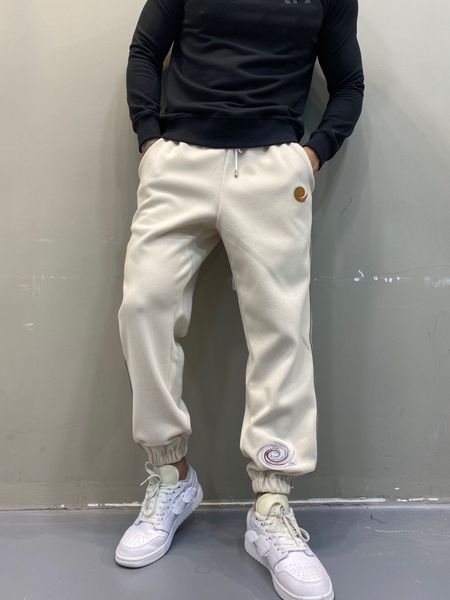 

20ss france latest autumn winter fashion italy pant reflective stripe corduroy men women casual cotton baseball pants black 05