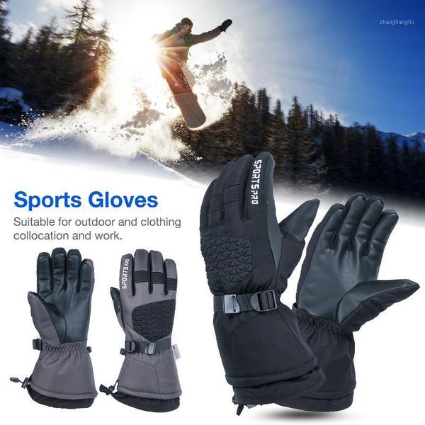 

ski gloves thickened windproof and waterproof full-finger warmth velvet mountaineering winter outdoor sports cycling gloves1