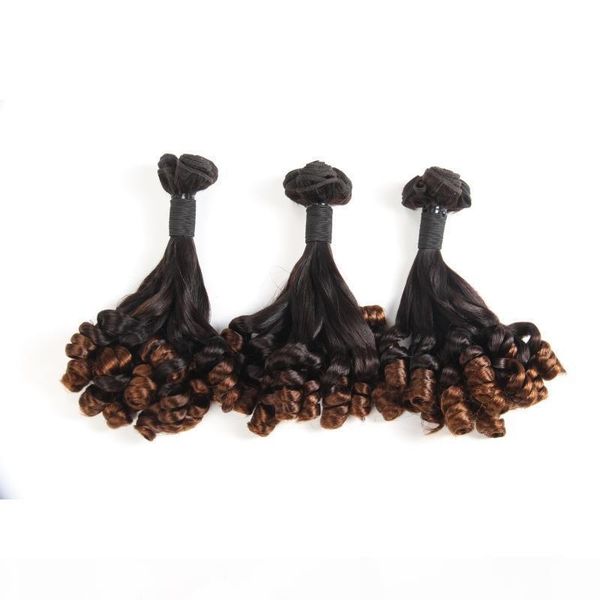

brazilian ombre rose funmi hair brown bundles 3pieces lot ombre funmi hair extensions t1b 30 weaves natural color, Black;brown