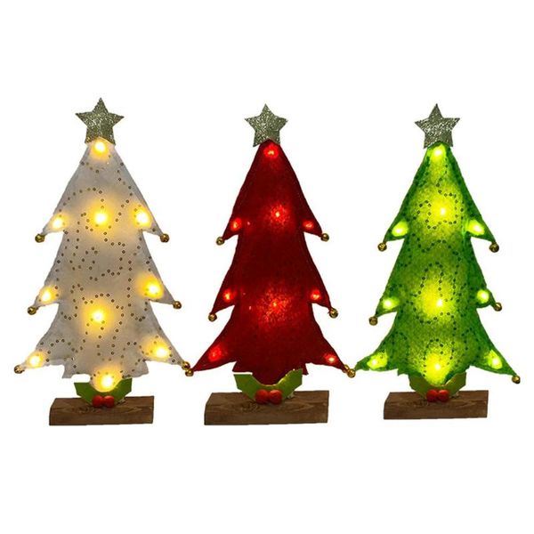 

christmas decorations mini tree 32cm deskornaments with led lamp glowing home decoration