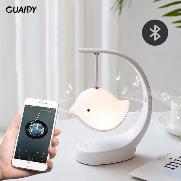 

cute bird desk lamp bluetooth speaker wireless eye protection smart night light bedroom usb stereo music portable rechargeable1
