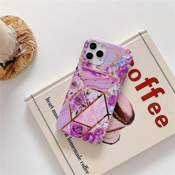 

electroplating vintage flower cases for samsung galaxy note 20 ultra s20 s9 s8 plus note 8 9 case cover soft silicone back wmtwlr