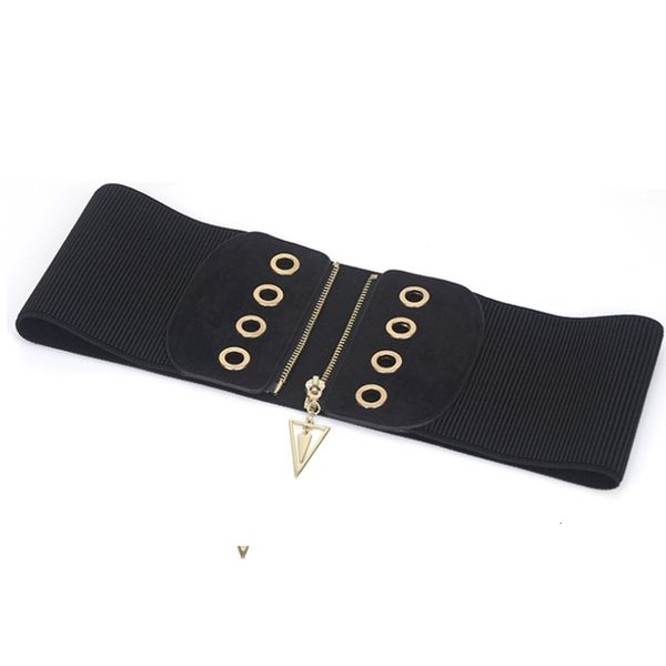 

women ultra super wide corset belt dress female slimming high waist black elastic body belts for ladies stretch waistband 1, Black;brown
