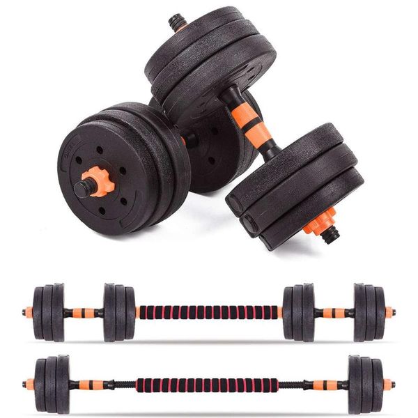 

40kg 88lbs dumbbell fitness set with foam connecting rod adjustable solid dumbbells weight set for exercise home gym us stock