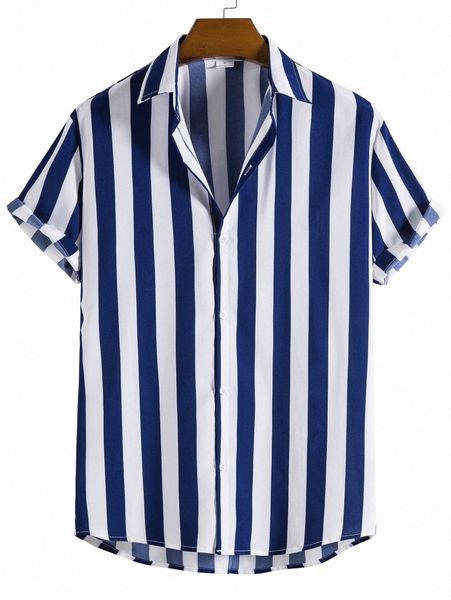 

men vertical striped button up shirt o29l#, White;black