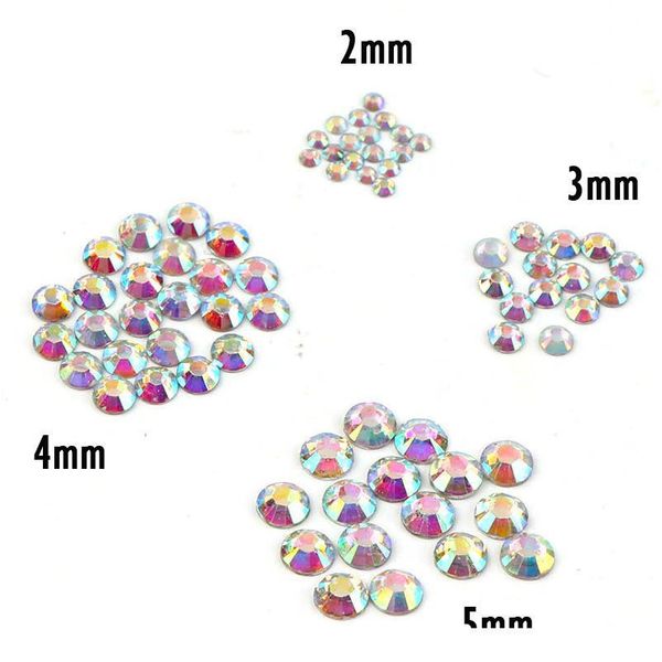 

wholesale 10000pcs/bag 2mm/m/4mm/5mm clear crystal ab 14 facets round resin flatback rhinestones diy phone shoes dec jlllhg, Black