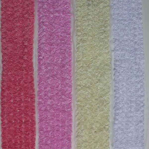 

hair accessories dhl 52y 10-12cm chiffon rosettes flower trim for headband bows,chiffon bows,clothes,dress, Slivery;white