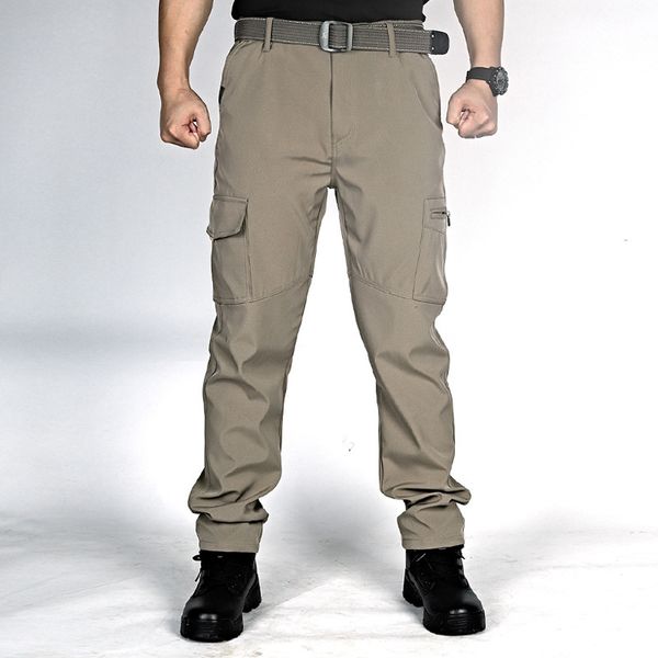 

casual pants men summer tactical military training pants men's overalls cotton comfortable waterproof quick-drying trousers q1217, Black