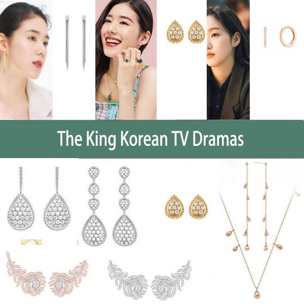 

Korean Dramas The King Long Trassel Drop Earrings For Women New Korean TV Star Dangle Pendientes Earing Fashion Jewelry Gifts, Silver