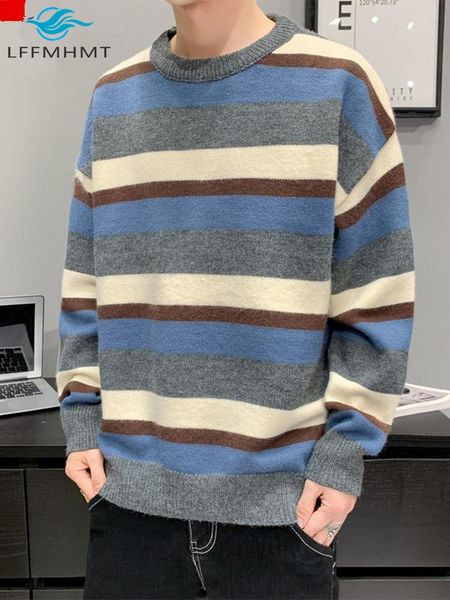 

sweater men's women's autumn winter round neck loose thickened warm trend lovers bottomed thread clothing long sleeve fashion, White;black