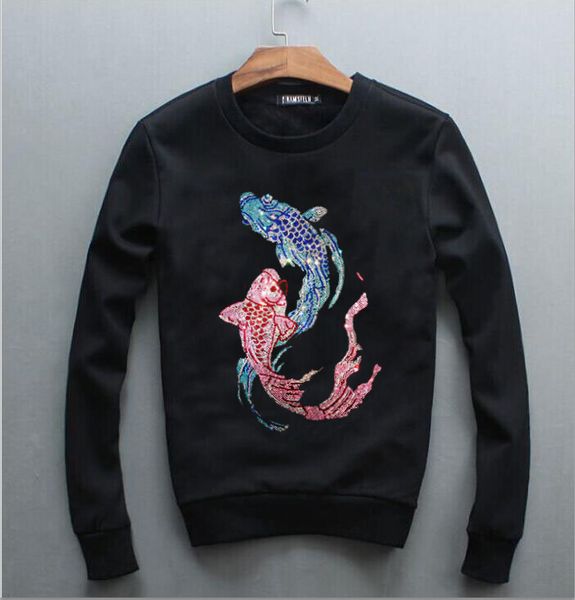 

2020-style british sweatpants fashion male pullover around the neck broca hoodie men's clothes casual sportswea hoodies o935, Black