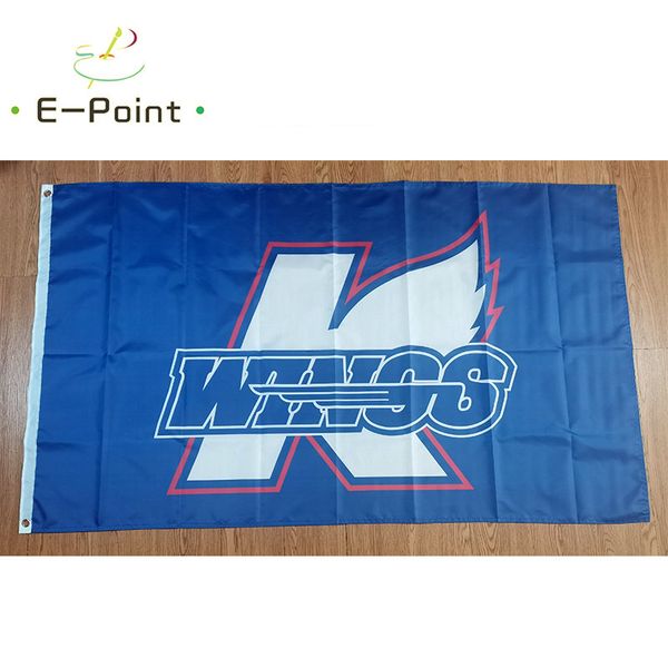Echl Kalamazoo Wings Flag 3 * 5FT (90cm * 150cm) Decoração de Banner de Poliéster Flying Home Garden Festive presentes