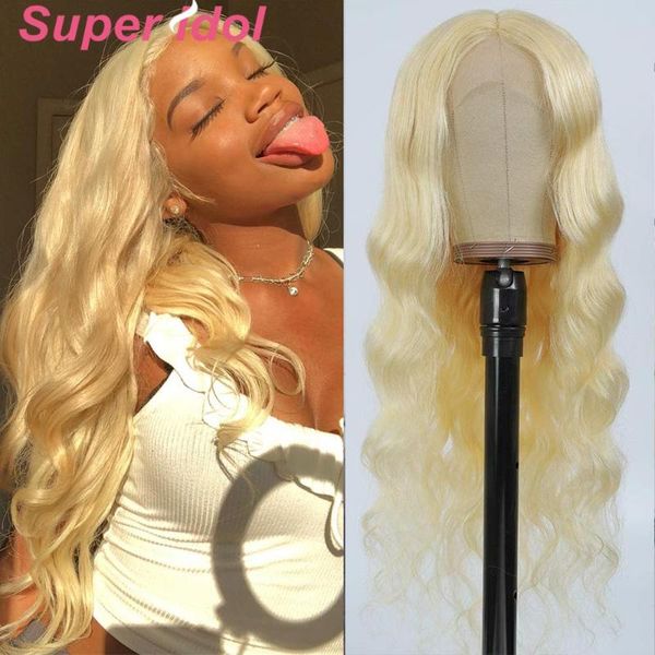 

lace wigs super 613 blonde part wig remy hair brazilian t human body wave 13x4x1 front, Black;brown