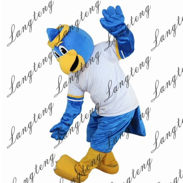 

2018 new sport blue eagle mascot costumes for adults circus christmas halloween outfit fancy dress suit ing, Red;yellow