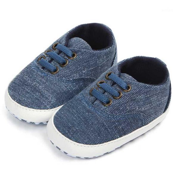 

0-18m new baby boys girls cotton casual soft sole shoes lace-up sneakers anti-slip prewalker1, Black