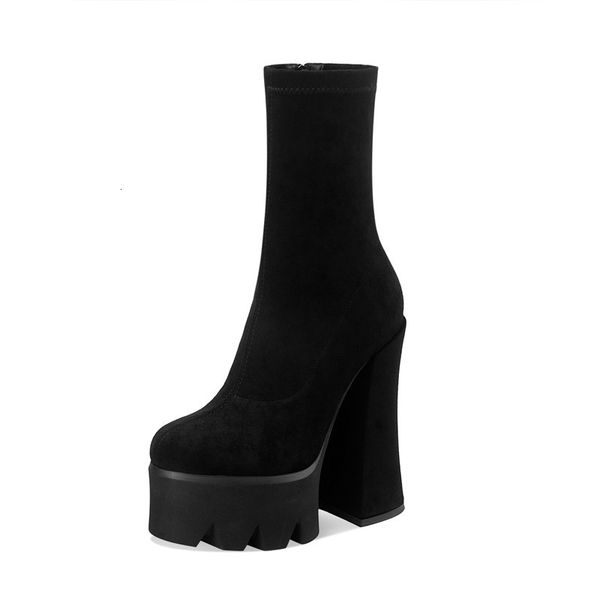 

new arrival 2021 high heels ladies winter shoes women's apricot boots acm2, Black