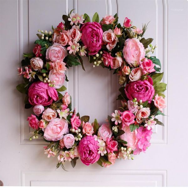 

decorative flowers & wreaths hand-made diy 45cm european door decoration wall hanging decorations christmas handmade 1