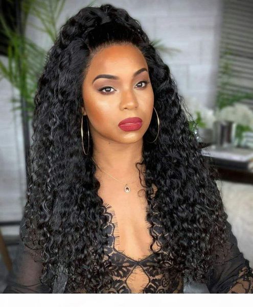 

deep curly 360 lace frontal wig 9a human hair wigs body straight water human hair lace front wigs brazilian hair peruvian indian, Black;brown