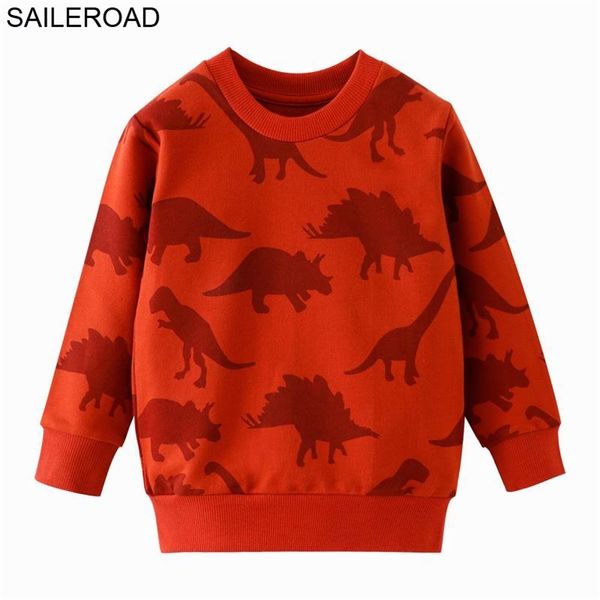 

saileroad dinosaur sweatshirts baby girls boys hoodies toddler kids sweatshirts children's o neck long sleeves hoodies clothes lj201216, Black