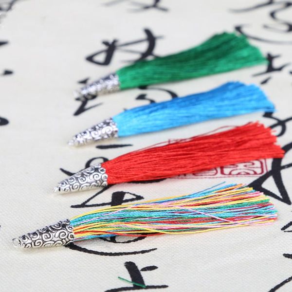 

10pcs mini metal cap tassel jewelry curtain garments decorative accessories diy key cell phone bag fringe trim tassels pendant h jllnet