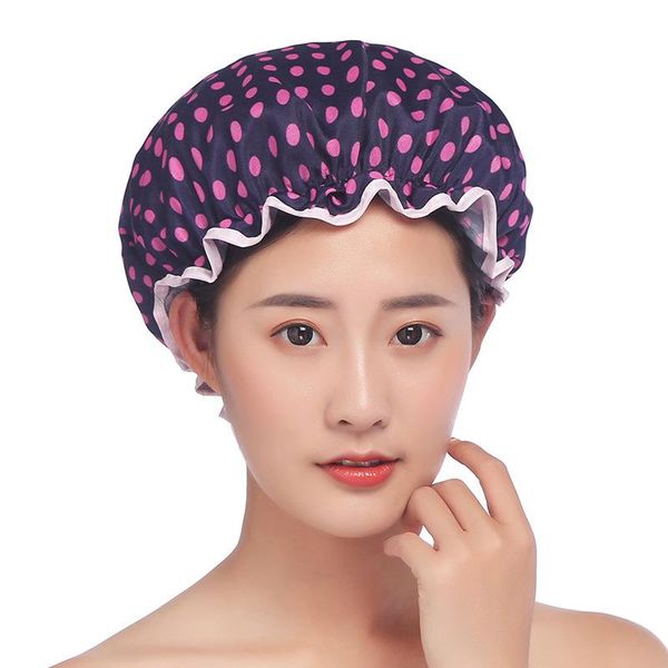 

shower cap cute women waterproof bath caps resuable elastic shower bath cap waterproof hat saunas spa hair