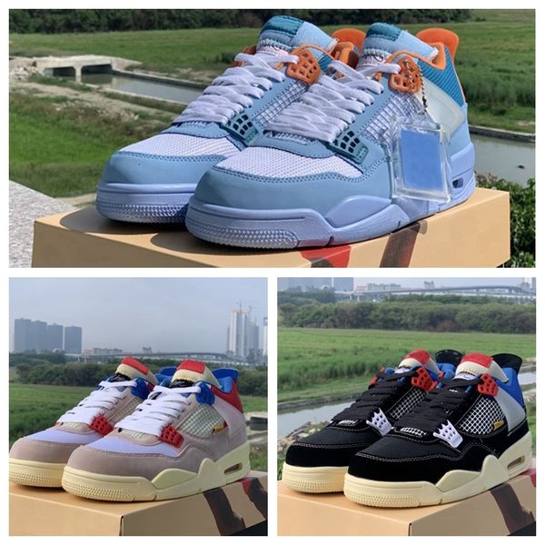 

2020 new arrival union 4 guava ice blue 4s la mens basketball shoes black red pink jumpman trainers outdoor sneakers sports size 13