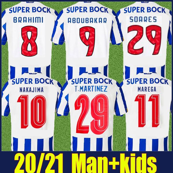 

2020 2021 portugal club dragao jerseys man kids kit marega pepe shoya football jerseys home away otavio luis diaz t.martinez uniforms 20/21, Black;yellow