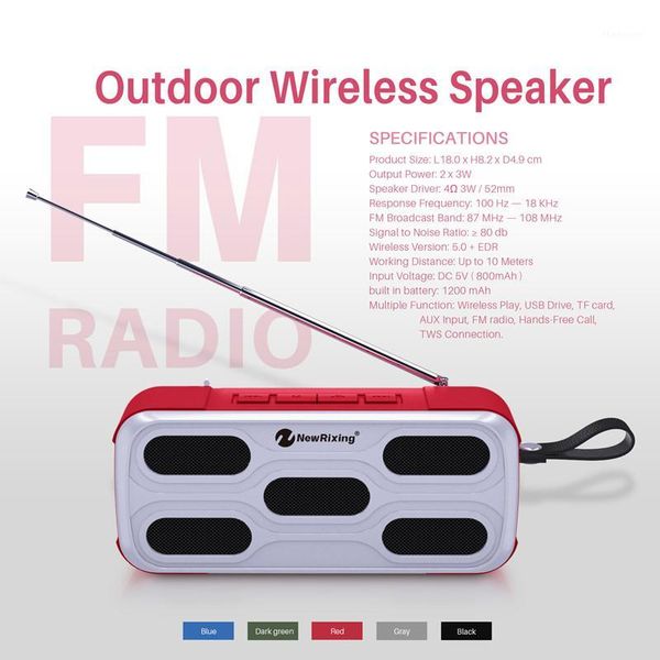 

nr3018fm radio bluetooth speaker mini stereo portable car subwoofer wireless bluetooth speaker1