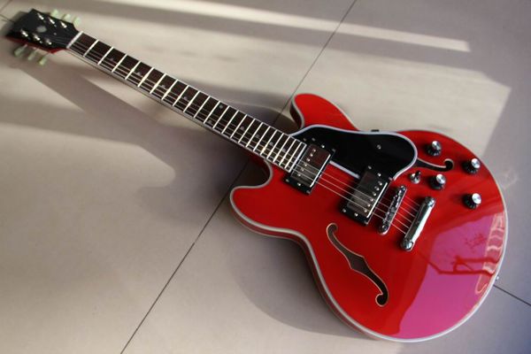 Atacado Guitarra China Guitar 339 Jazz Modelo Elétrico Guitarra em Vermelho 111223