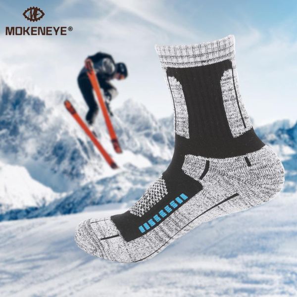

winter thickened socks warm outdoor ski fishing hiking various colors breathable comfortable wearable men women thermosocks, Black