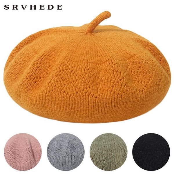 

berets hat winter women's beret women hats for cap casual fashion wool spring felt 2021 [srvhede], Blue;gray