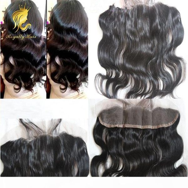 

peruvian human hair lace frontal and closure 13*2 body wave middle three part lace frontal with bleached knot, Black;brown