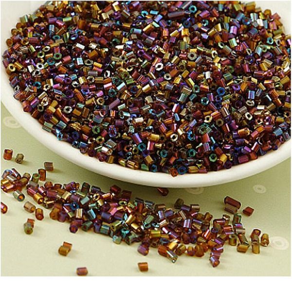 

glass tube beads straight tube diy beads rice beads handmade decoration materials 2x2mm * 1000pcs / 2x4mm sqczav