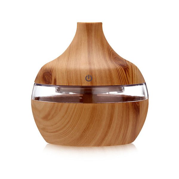 

1pcs wood grain usb air freshener 300ml humidifier aromatherapy 7 color led lights electric essential oil aroma diffuser