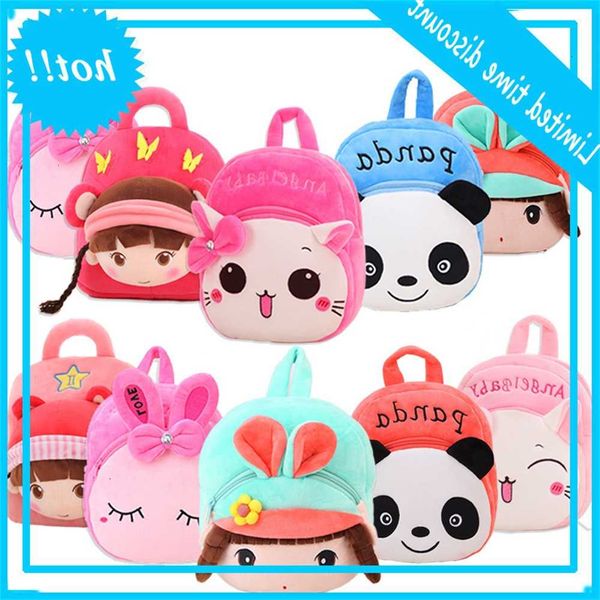 

children's schoolbag kindergarten boys and girls' plush backpack strawberry animal bag