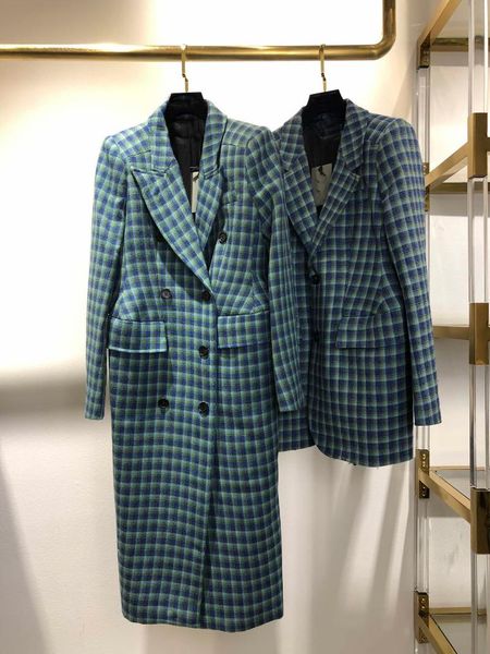 

2020 vintage winner new women double breasted wool blazer jacket female luxury coat outerwear gdnz 8.31, White;black