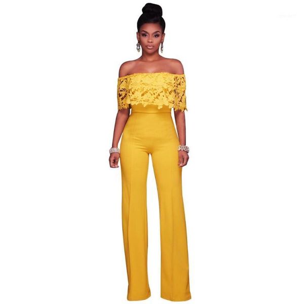 

women's jumpsuits & rompers luxury style summer bodysuit women lace chest sleeveless red jumpsuit long1, Black;white