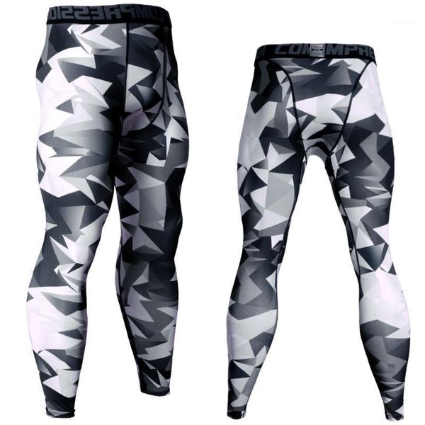 

3d printed camouflage joggers leggings men quick dry compression pants gyms fitness tights casual workout trousers long pants1, Black