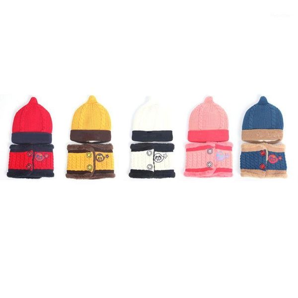 

hair accessories children wool hat velvet baby warm scarf kit neck knitted plus high-quality material1, Slivery;white