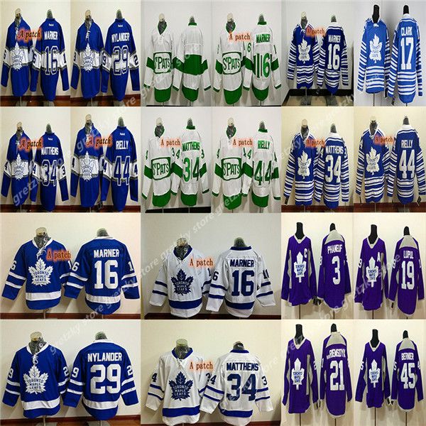 

rbk jerseys custom mens kids toronto maple leafs jerseys 17 wendel clark gilmour zach hyman customize any number any name hockey jersey, Black;red